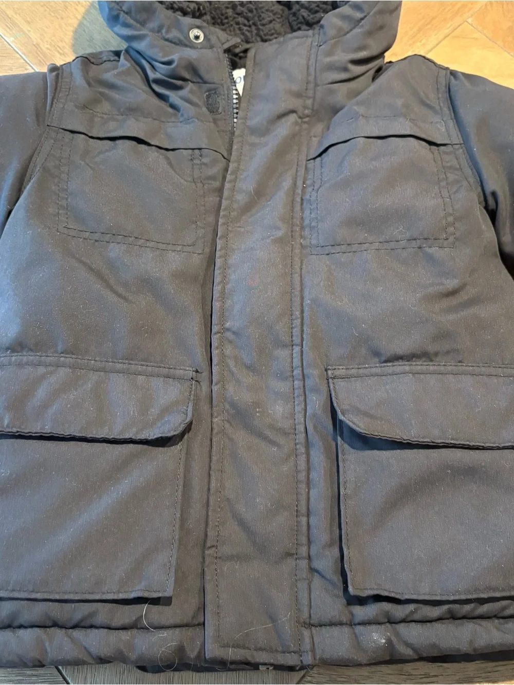 Old Navy Kids Black Hooded Winter Coat Size 3T